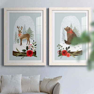 " Snow Globe Village III " 2 - Pieces