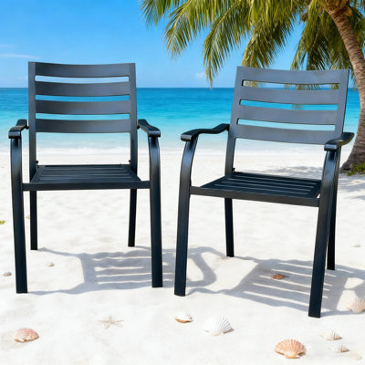 Chaises de bistro 2 pièces idéales pour les gorgées de terrasse et les moments de conversation dans la cour arrière
