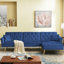 Canapé-lit modulaire réversible en velours Modern-112294770
