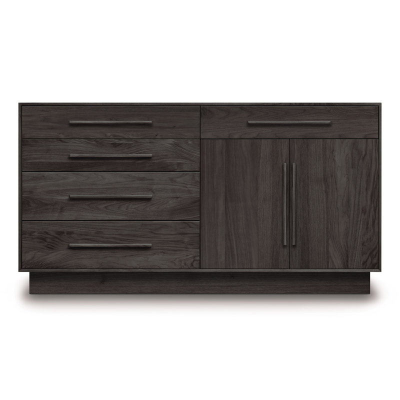 Moduluxe 5 - Drawer Solid Wood Dresser, Natural Cherry, Left