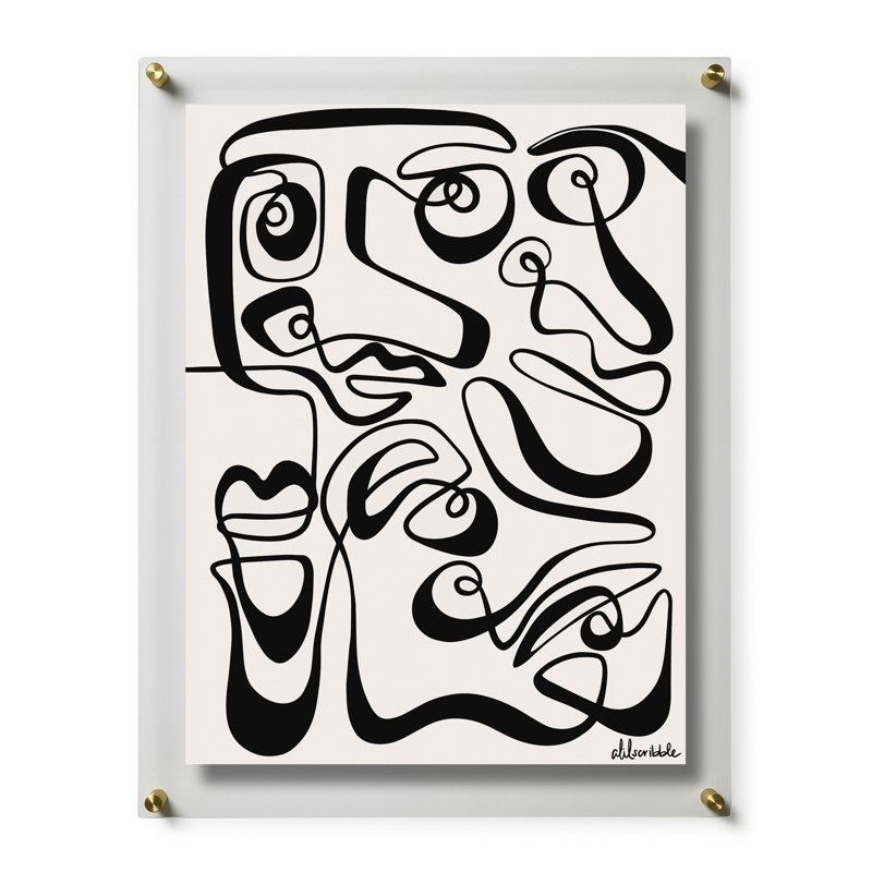 Just One Line by Alannah Tiller, 21" H x 27" W, Framed Print without Mat