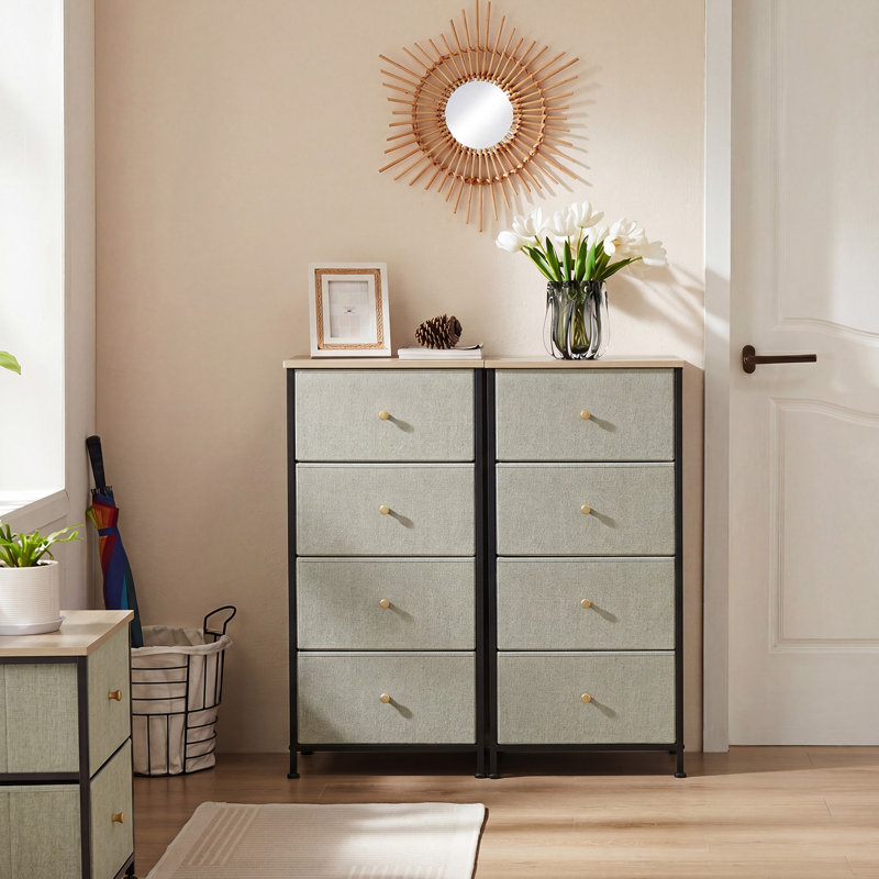 Commode de rangement 4 tiroirs Enegess, Ink Green