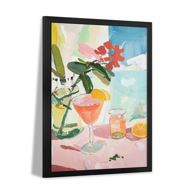 Été cocktail II - reproduction d'art murale - affiche de galerie, H 32 po x l 24 po