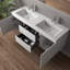 Ensemble de meuble-lavabo mural 60 po double HG.White