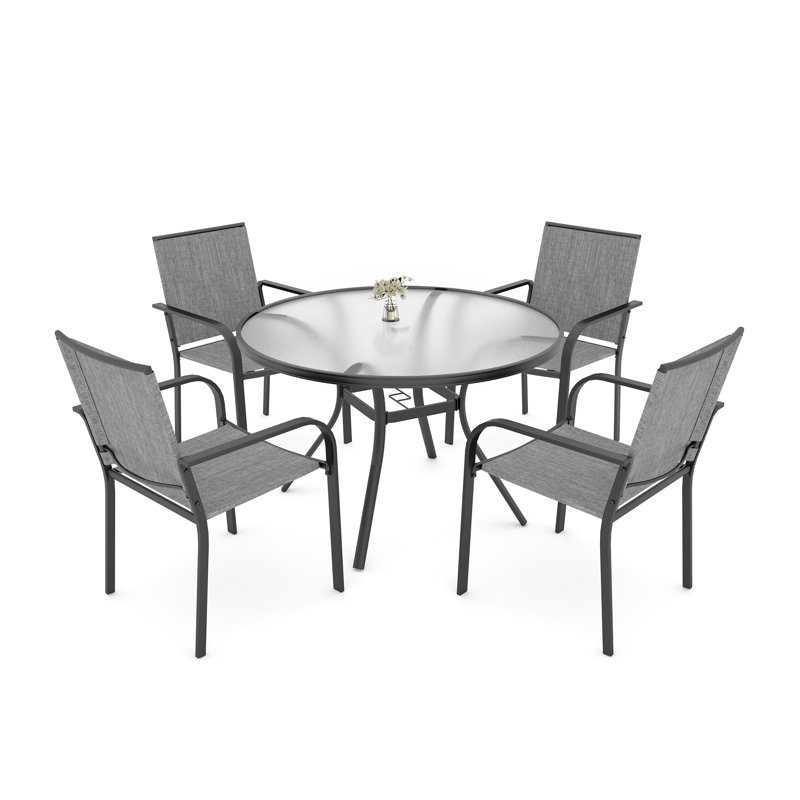 4 - Person Patio Dining Set, Gray