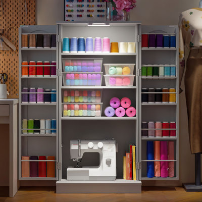 Armoire de rangement pour artisanat 50 "avec lumières DEL