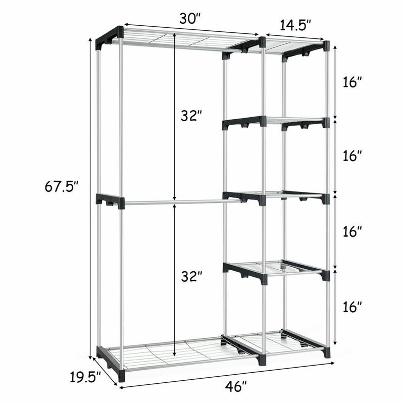 Lindquist 46 " Industrial Pipe Clothing Rack