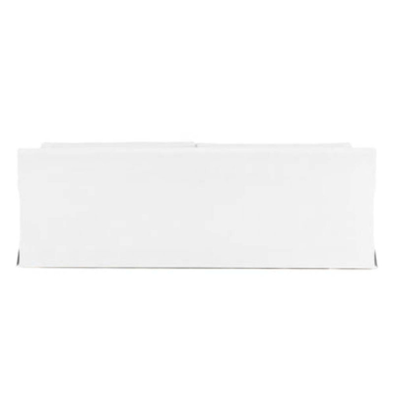Canapé à accoudoirs arrondis Ludlow, H 34 po x l 84 po x P 38 po, Naturel, Cuir rétro blanc