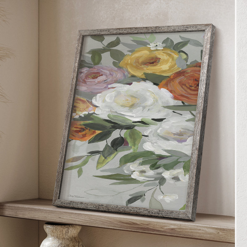 Delicate Blend I Framed Print - Solid Wood 48170, 11" H x 9" W
