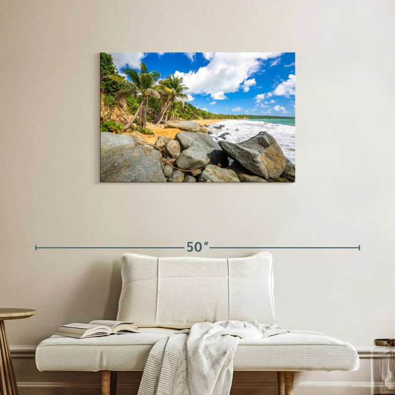 Plage de flamenco rocheux, H 24 po x l 36 po