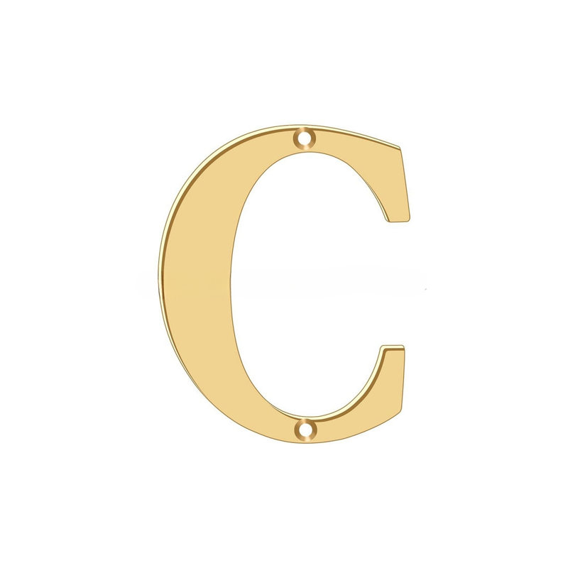 4" H Brass House Letter, Lifetime Brass, B