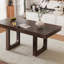 Table de salle à manger extensible 60 "à 78", table de cuisine en bois de ferme avec rallonge amovible, grande table extensible pour 4 à 8 personnes, noyer-1463637995