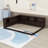 Queen Size Wood Daybed with Storage Shelves, USB and LED Light-691396885
