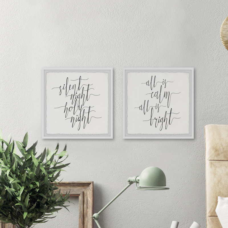 Childers All Is Calm 2 Piece Single Picture Frame Wall Art Set, 61cm H x 122cm W x 3.81cm D