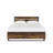 Rustic Oak & Black Finish E. King Bed With Storage