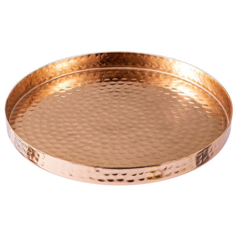 Metal Tray, Rose Gold/Pink
