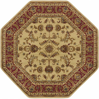 Tapis beige Clarence - beige / rouge