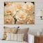 Arrangement d'œillets beiges sur toile-173773118-173773108