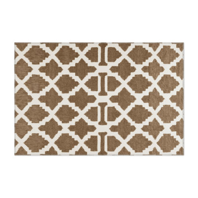 Tapis brun intérieur et extérieur Trellis