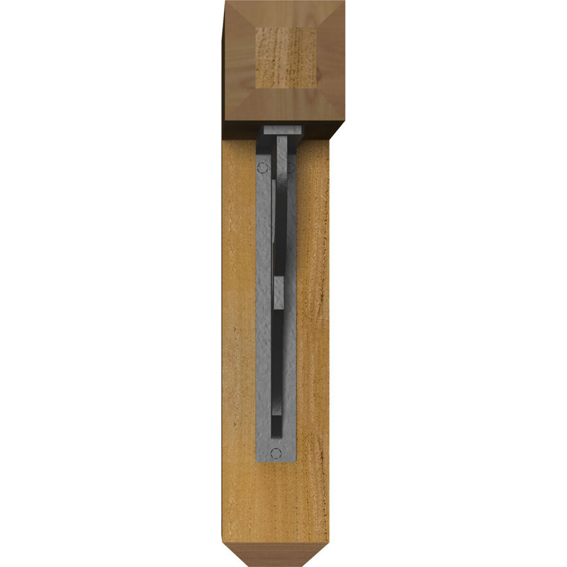 Support de fer simple 4 po Bradford, H 20 po x P 18 po, Cèdre rouge de l'Ouest l 4 po x T 4 po (sciage br