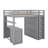 Full Loft Bed With Drawers,Desk And Wardrobe-16928010