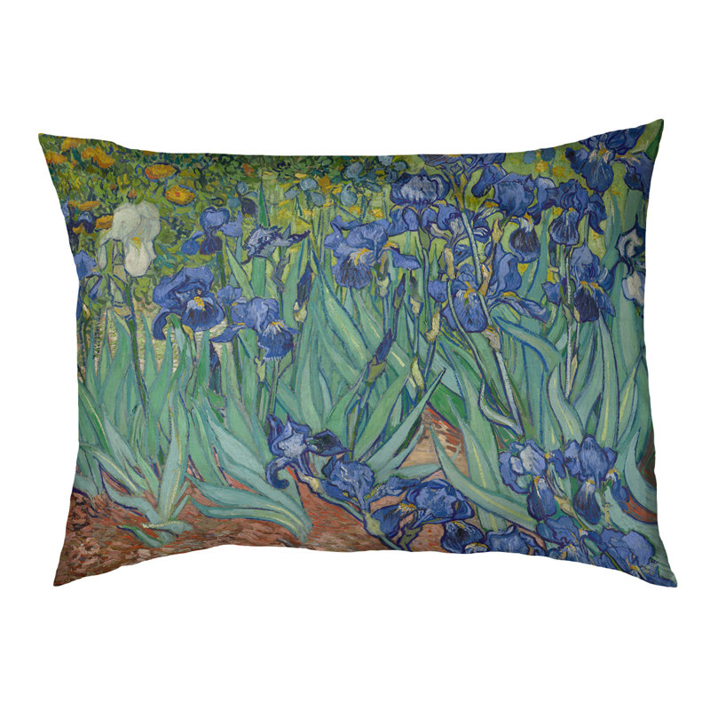 Coussin pour chien iris Weddle, Grand (H 14 po x l 42,5 po x P 32,5 po), Vert / bleu foncé