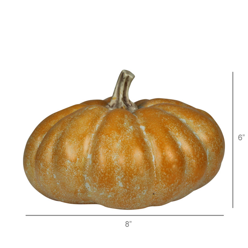 Citrouille, céramique, - Lrg, Orange