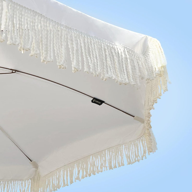 Parasol de patio à franges