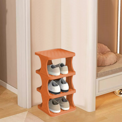 Shoe Rack  Shoe Rack Storage Organizer With 4 Tiers Metal Shelves For Bedroom  Closet  Entry  Dorm Room