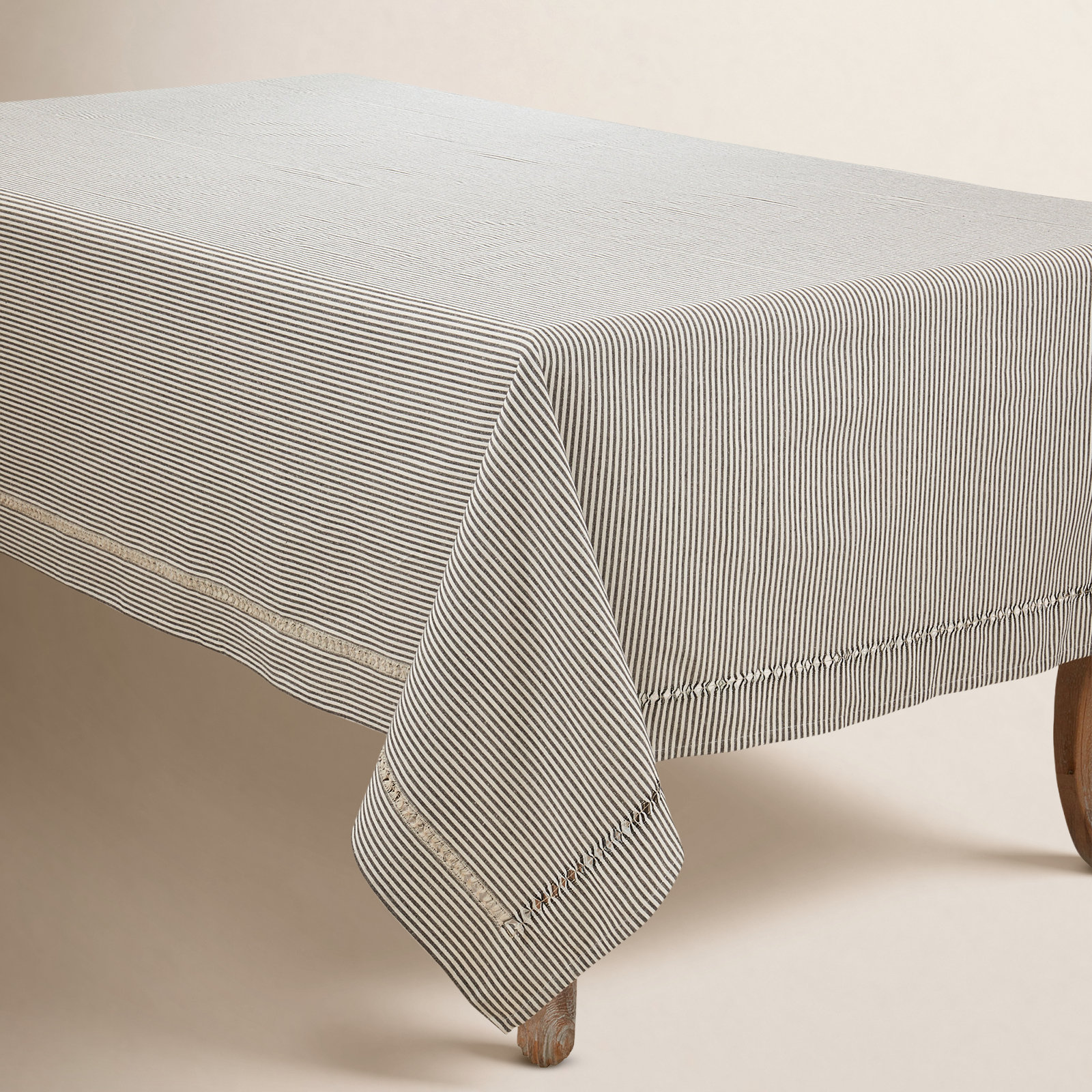 Jaylin Collection Striped Tablecloth, 104"L x 65"W
