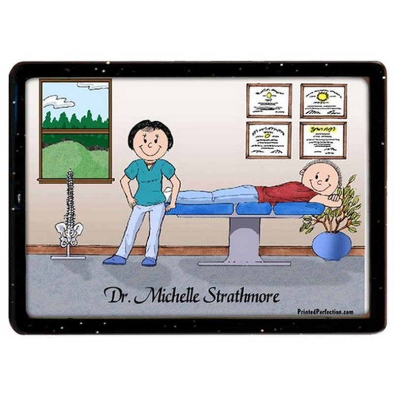 Personalized Chiropractor - Female Acrylic Magnet - Great Gift!, Oui