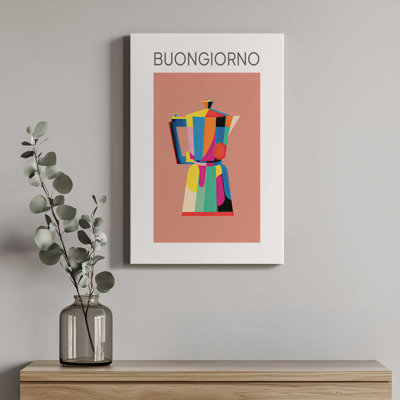 «Espresso Coffee Buongiorno» par Garima Dhawan, reproduction d'art sur toile