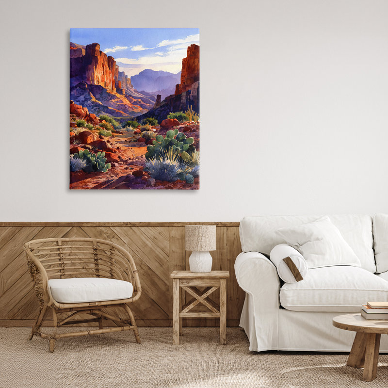 Toile de désert de couleurs occidentales, design par Franklyn Gregory, 40 x 30