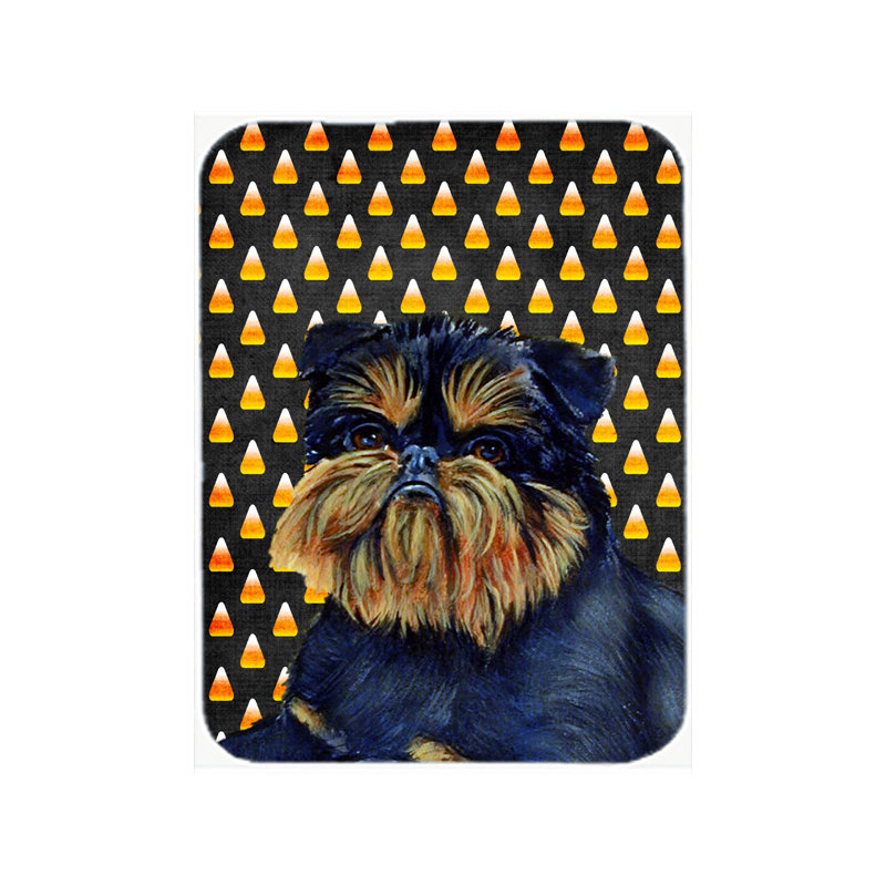 Planche à découper en verre à caroline bruxelles griffon bruxellois Halloween Candy Corn