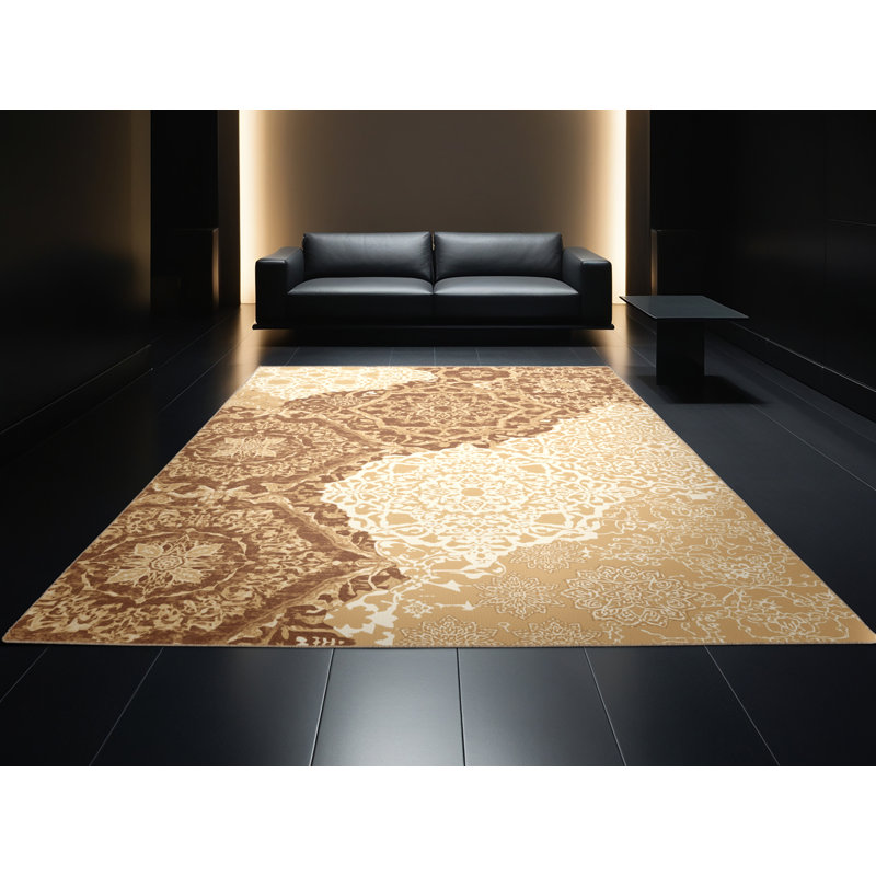 Tapis marocain d'inspiration mondiale lavable à la machine Paulett, 7 x 10
