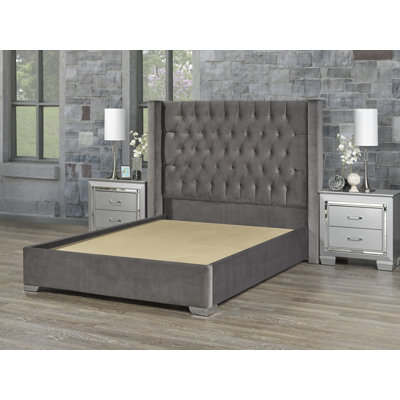 Lit plateforme tapissier Kona