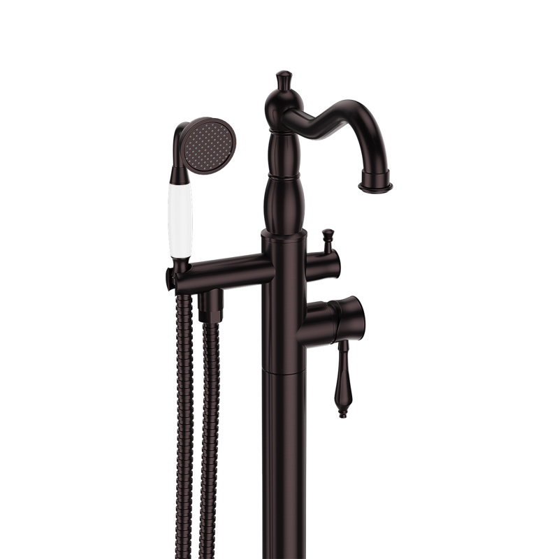 Freestanding Tub Filler with Diverter, Oil Rubbed Bronze