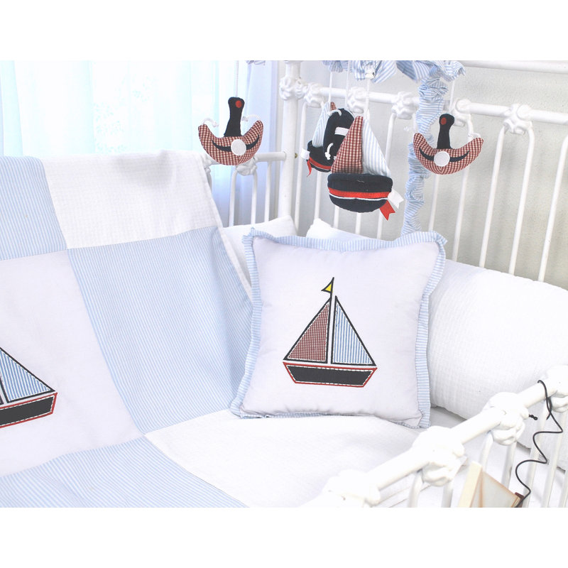 Coussin décoratif en coton bateau Sail Away