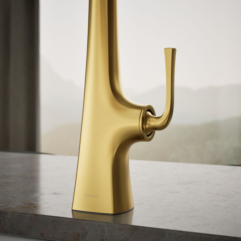 Graze Single-Handle Semi-Professional Kitchen Sink Faucet With 24-5/16-In Spout, Gold