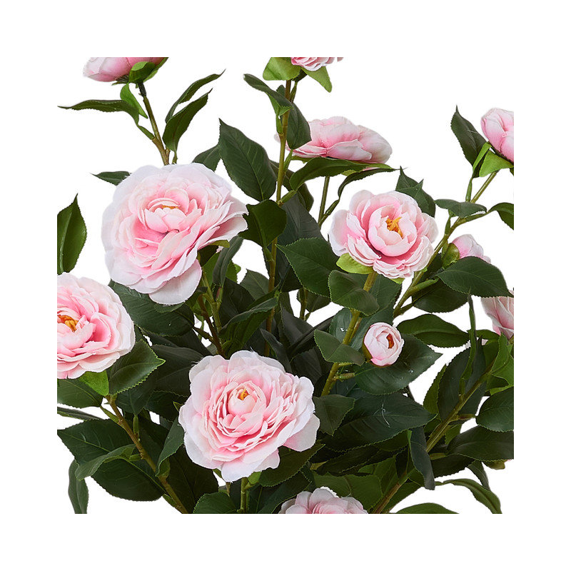 110cm Faux Camellia Tree in Pot, Pink