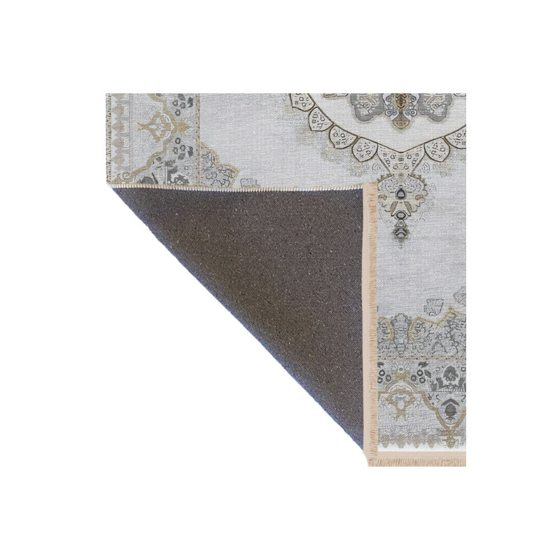 Tapis décoratif lavable à la machine Vintage, Tapis de couloir 3 pi 3 po x 6 pi 7 po