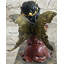 Sculpture en bronze véritable faite à la main multicolore ange de fée par Milo