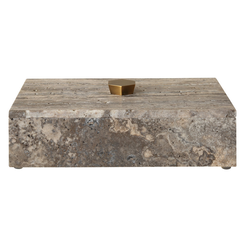 Brayden Studio® Ciske Travertine Stone Box