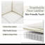 Repose-pieds blanc en similicuir avec rembourrage en mousse et rangement caché - Design moderne, confortable et fonctionnel pour le salon, la chambre à coucher, le bureau