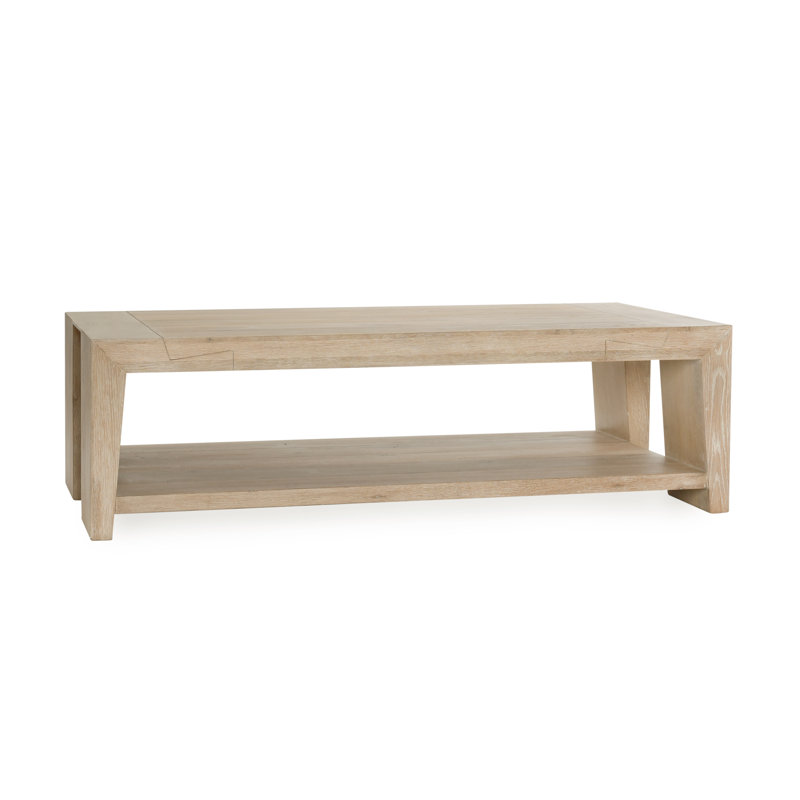 Troy 4 Legs Coffee Table, Beige Wood