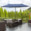 Très grand parasol d'extérieur à double face avec poignée à manivelle et bouches d'aération Outsunny-984514913