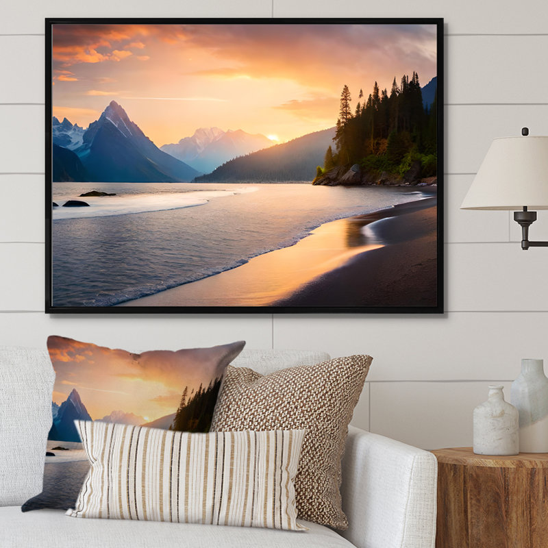 " Alaskan River Beauty ", 24" H x 32" W x 1" D, Black Floater Framed