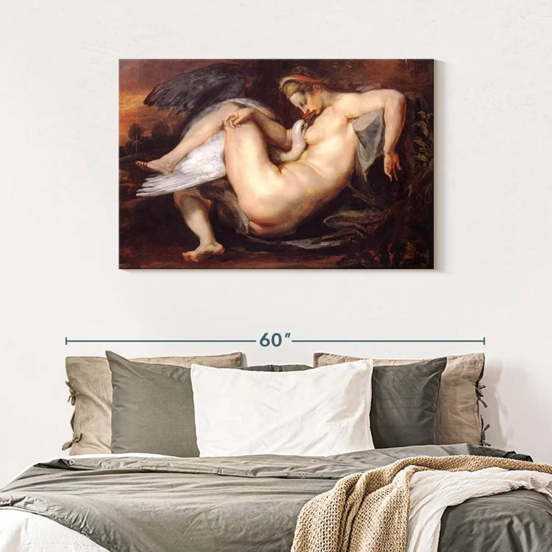 Léda et le cygne - 1601, H 30 po x l 45 po