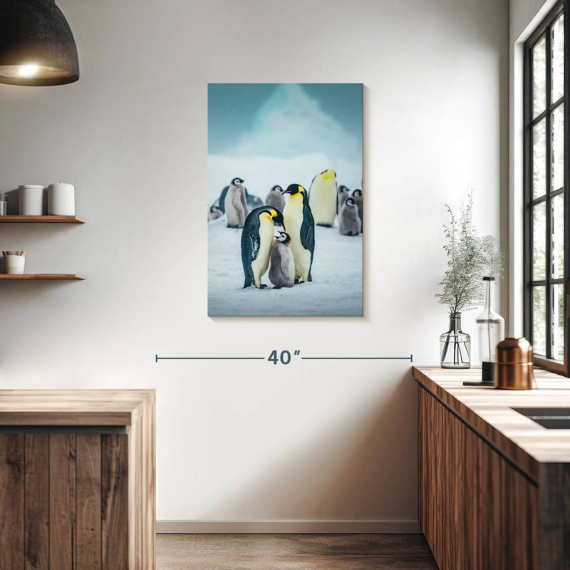 Pingouins sur glace, H 36 po x l 24 po