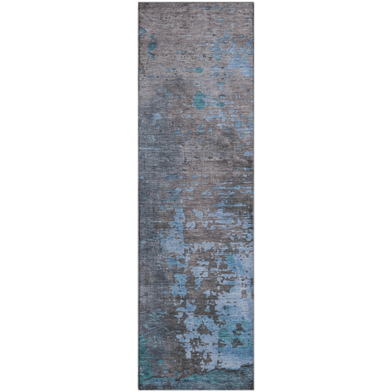 Premium Machine Washable Mehara AMF1702 Abstract Rug, Runner 2'3" x 7'6"